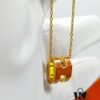 Mini POP Hermès H Necklace, Each with Unique Code, Mijin Electroplating! Hermès Enamel Curved H Necklace, Gold, Rose Gold, and White Gold Chain Options, Official Store Logo Anti-Counterfeit Tag