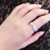 Hermès Counter Synchronized Popular H Full Diamond Classic Ring | Premium 925 Sterling Silver Custom-Made Diamond-Encrusted Ring | Street Snap Fashion Essential