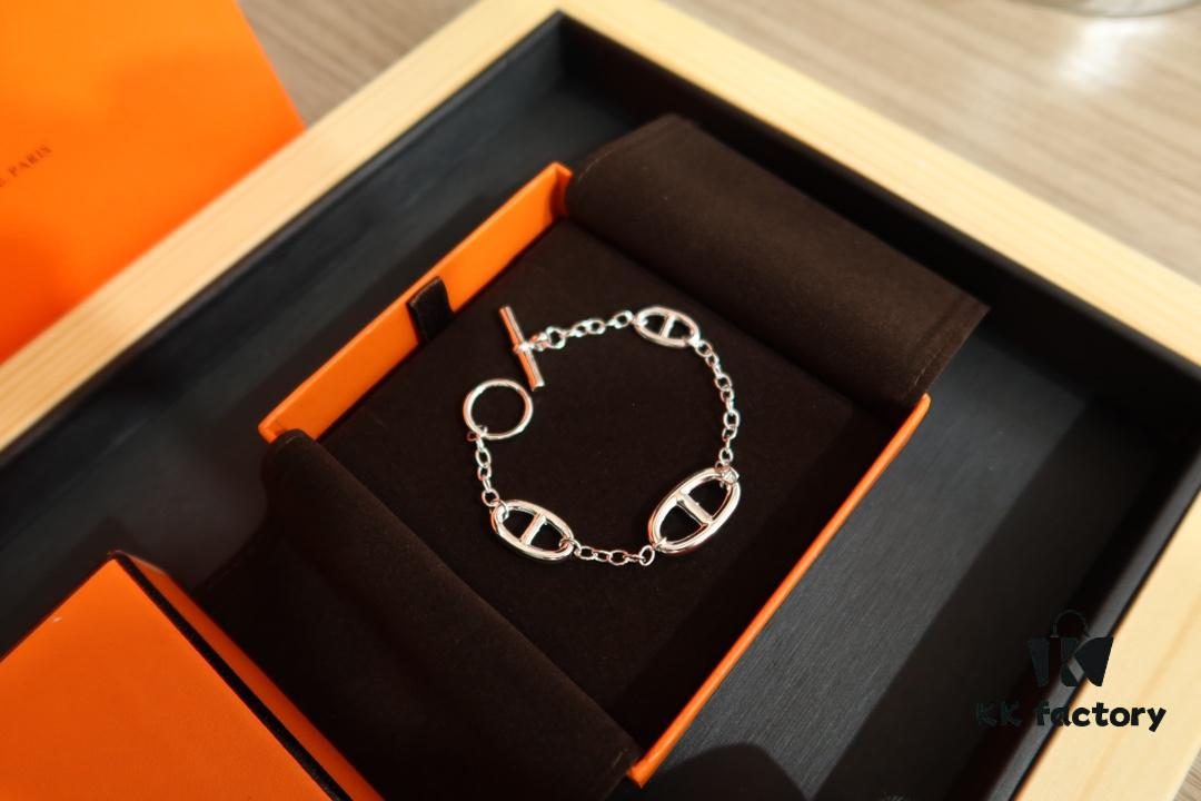 Hermes Farandole Gold-Plated Pig Nose Bracelet