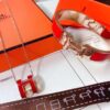 Hermès Bracelet & H Necklace Set - Premium Quality, Rose Gold, Classic Red, Long-Lasting Color