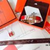 Hermès Bracelet & H Necklace Set - Premium Quality, Rose Gold, Classic Red, Long-Lasting Color