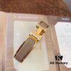 Hermès Hermas Classic H Bracelet, Trendy Gold Tone, Ultra-Elegant Beige Tea Color, ZP Mold Technology, Original Material, Heavy Craftsmanship