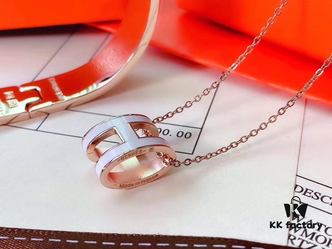 Hermès Bracelet + H Necklace Set (Two Sets, Original Packaging & Free Shipping)