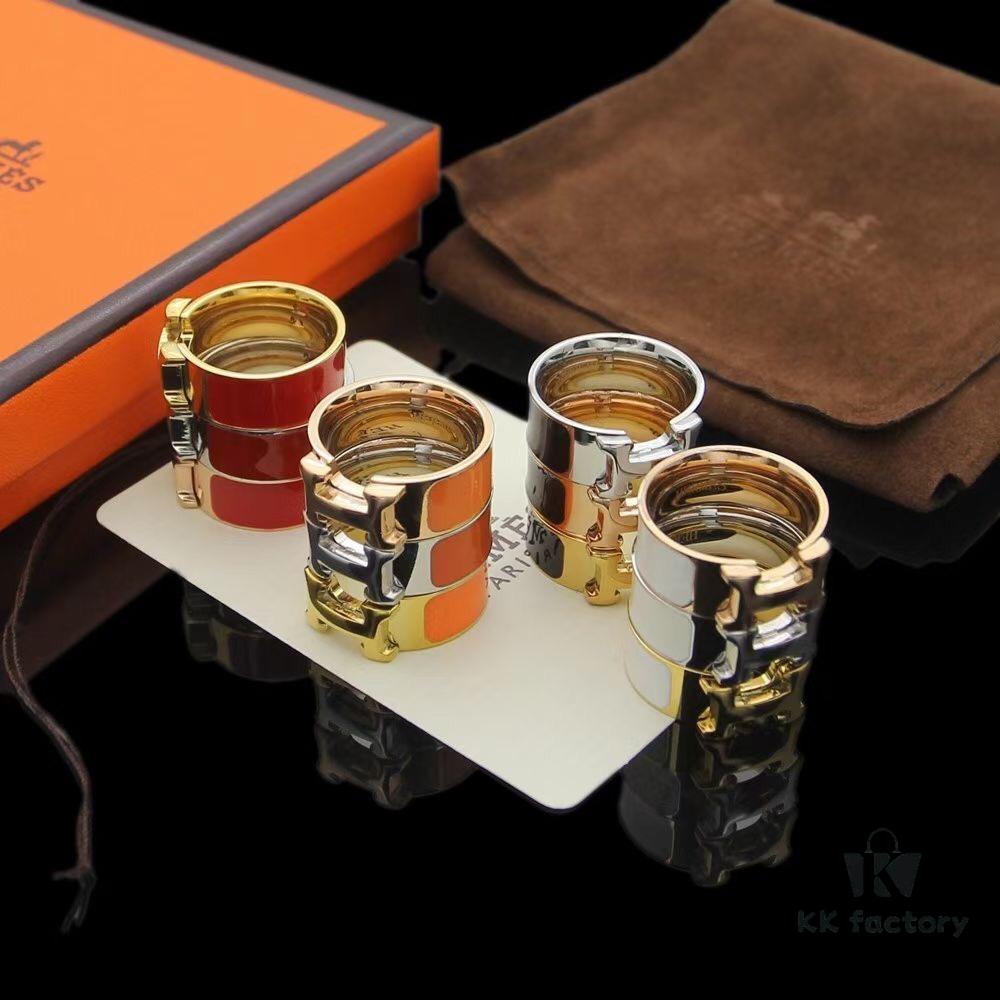 Hermès Classic H-Clasp Enamel Ring 💍 A Beautiful Touch of Color to Your Fingertip All Year Round