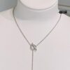 Hermes Finesse Series, Small Q, New Silver Color, Y-Necklace and Bracelet