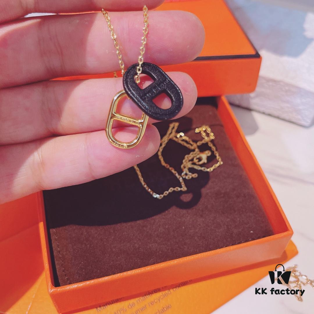 Hermès Calfskin Necklace