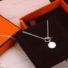 Hermes Disc Pin Buckle Necklace, Hermes Pig Nose Pin Buckle Necklace, Hermes Birkin Bag Pin Buckle Necklace