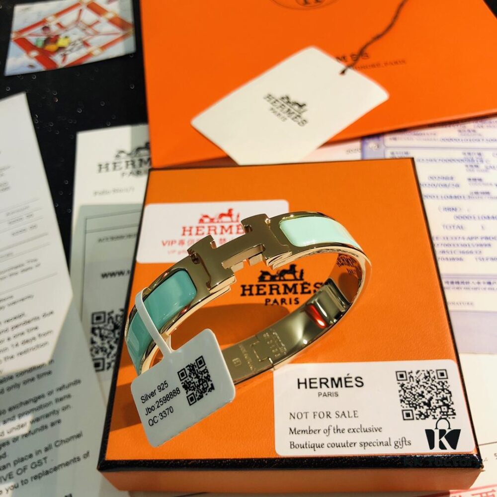 Hermès 1:1 Replica Sticker, Label, Receipt Set, Rose Gold Edition, Herme*CLIC Enamel H Bracelet, Classic Couple's Bracelet for Men and Women