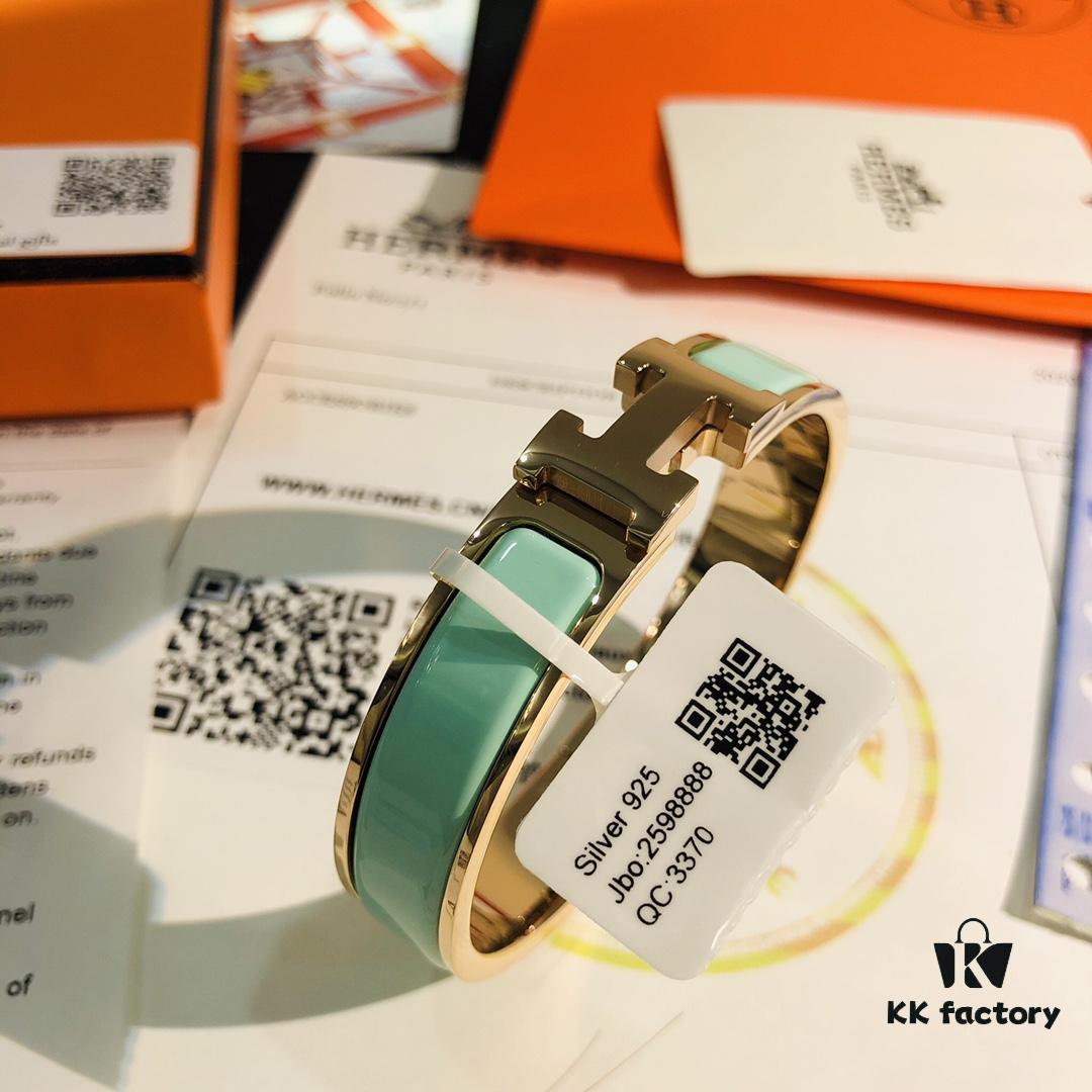 Hermès 1:1 Replica Sticker, Label, Receipt Set, Rose Gold Edition, Herme*CLIC Enamel H Bracelet, Classic Couple's Bracelet for Men and Women