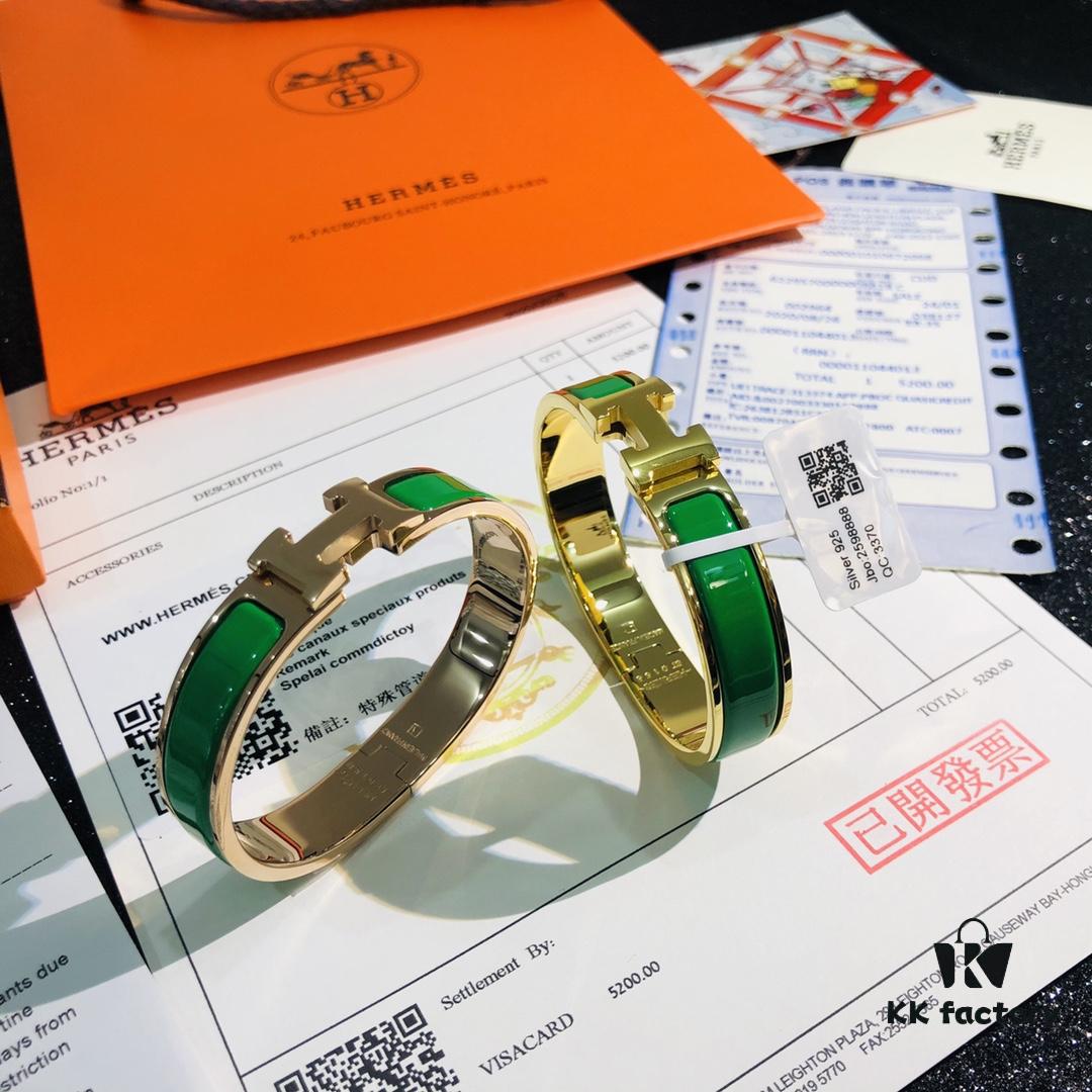 Hermès 1:1 Replica Sticker, Label, Receipt Set, Rose Gold Edition - Authentic-Look CLIC Enamel H Bracelet