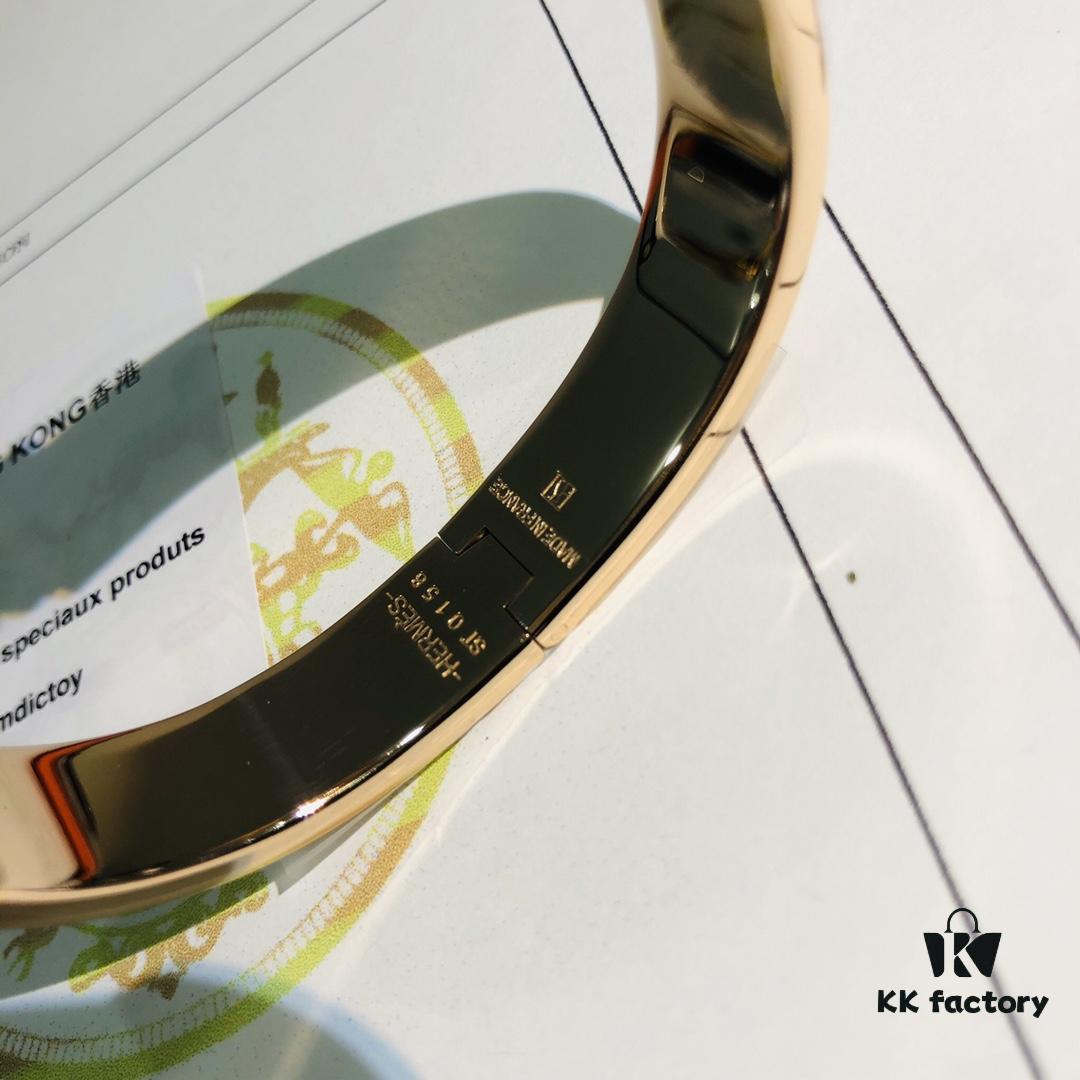 Hermès 1:1 Replica Sticker, Label, Receipt Set 🏷️🧾 Rose Gold Purchased Version Available In Stock Herme*CLIC Enamel H Bracelet
