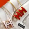 Mini POP Hermès H Enamel Pendant Necklace