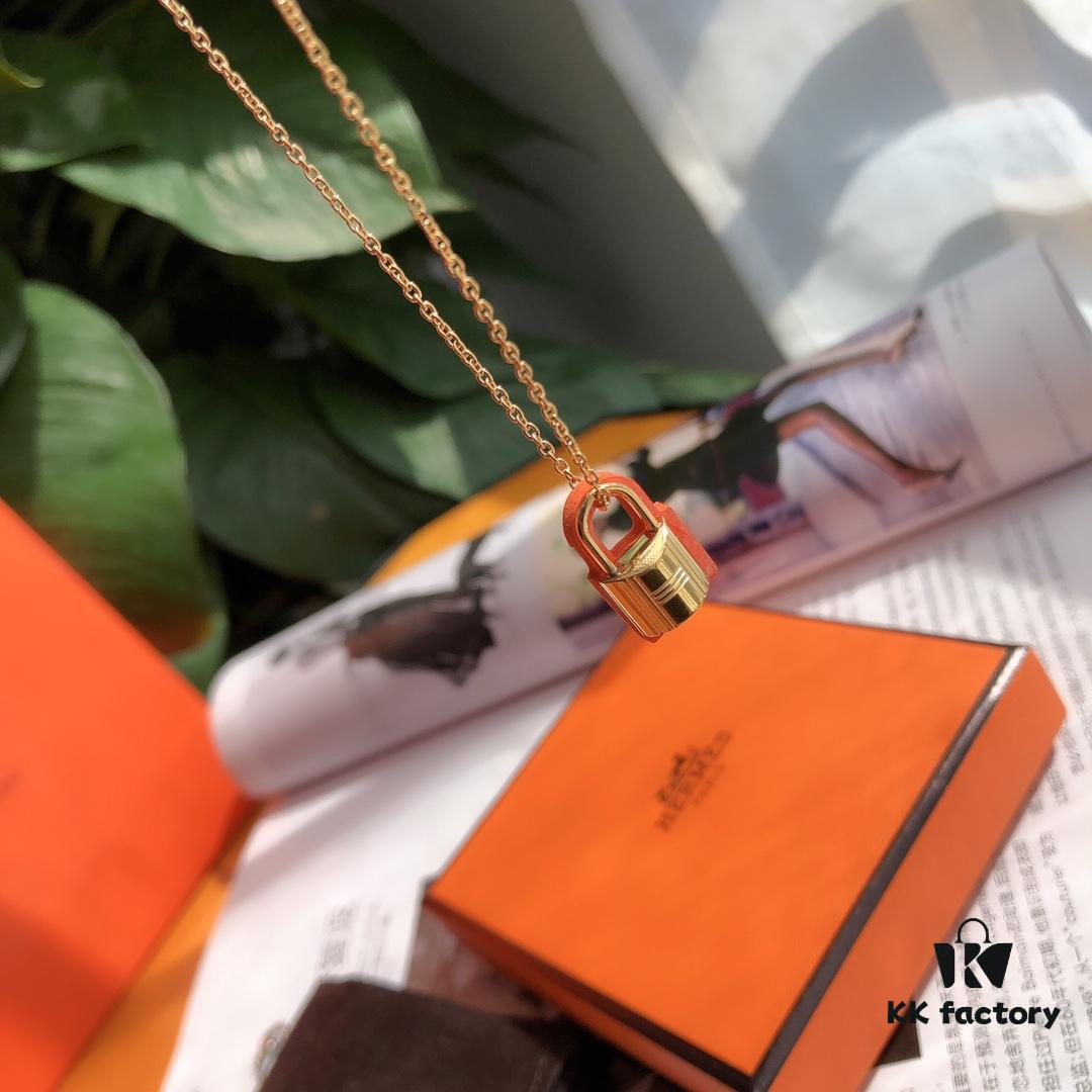 Hermes Essential Color Key Necklace in Orange, Designed by Paloma Picasso