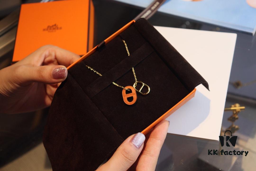 Affordable Hermès-style Pig Nose Necklace by o'mai|lon