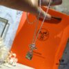 Hermes Kelly Bag Pendant Necklace in 925 Sterling Silver, Original Design, Stylish and Versatile