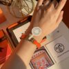 Hermes Overseas Loyalty Member Gift | Pop H Collection Bracelet in Rose Gold and Hermes Orange