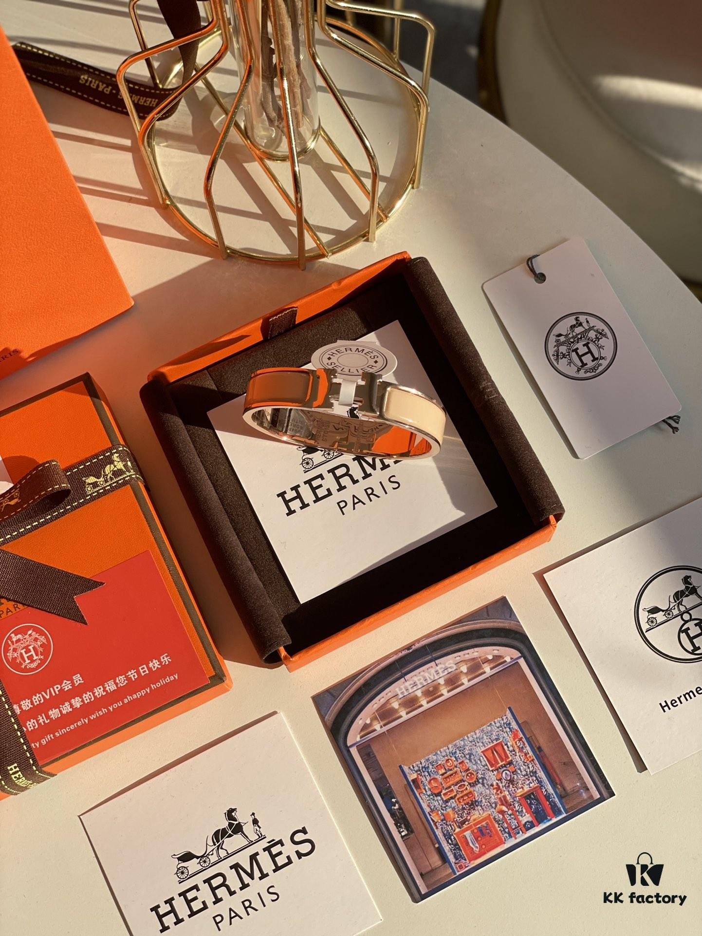 Hermes Overseas Membership Points Gift | Pop H Collection ✨ Rose Gold Milk Tea Color Bracelet