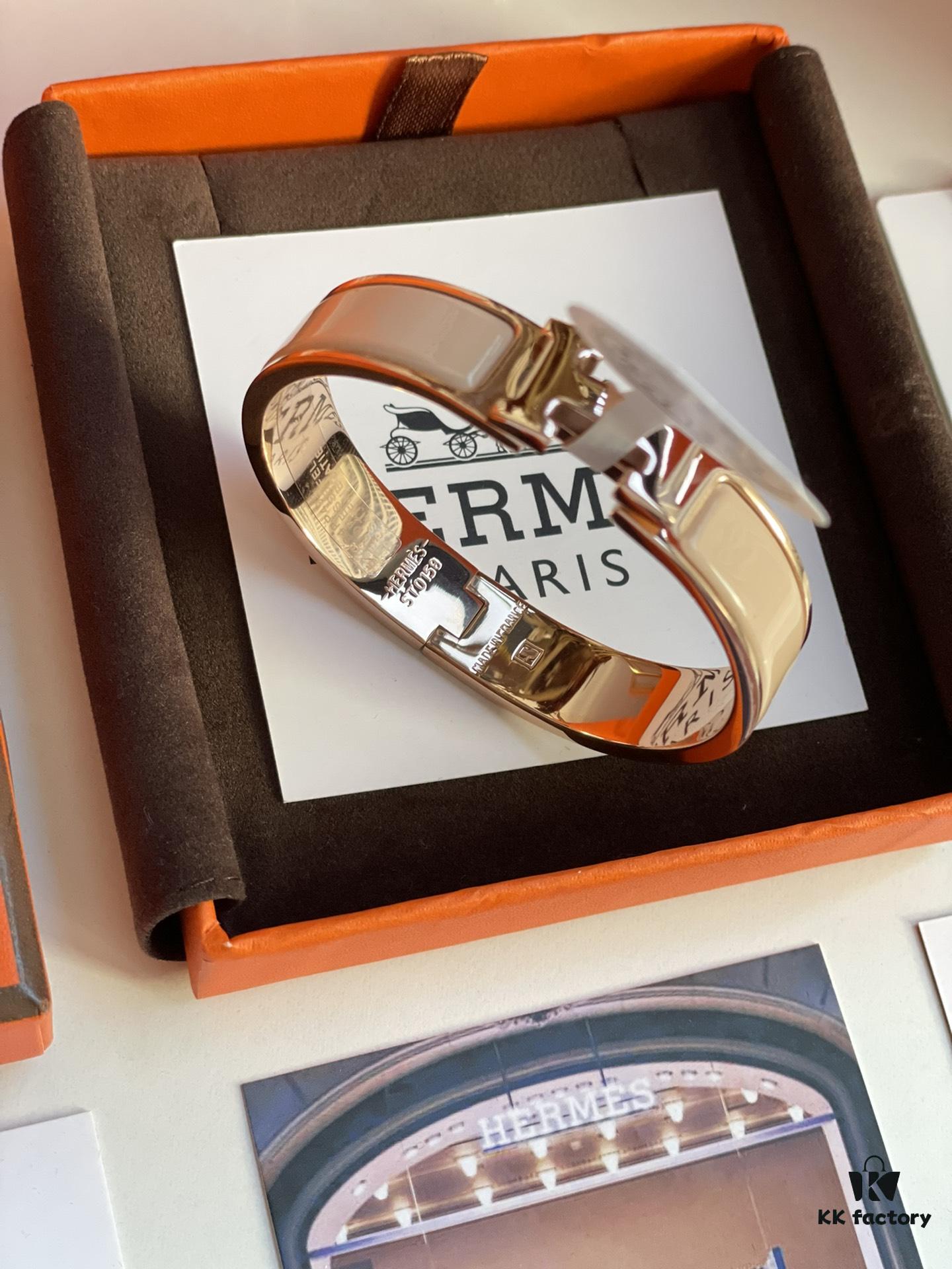 Hermes Overseas Membership Points Gift | Pop H Collection ✨ Rose Gold Milk Tea Color Bracelet