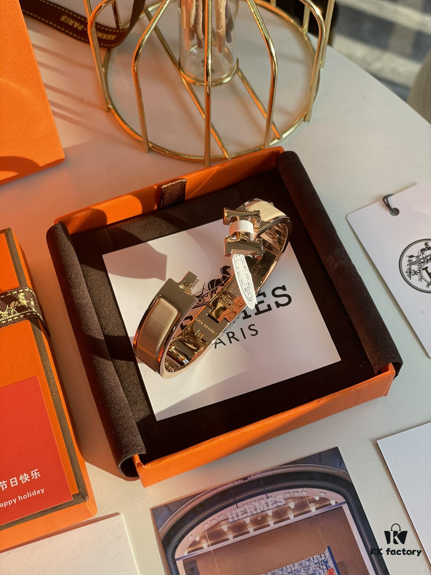 Hermes Overseas Membership Points Gift | Pop H Collection ✨ Rose Gold Milk Tea Color Bracelet