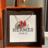 Hermes Overseas Points Member Gift HERMES | Pop H Collection ✨ Classic H Buckle, Timeless Design 🥰 Clear Engraving at Bottom, Rose Gold with Festive Red Color, Identity Strap, Points Card, Tags, Full Packaging