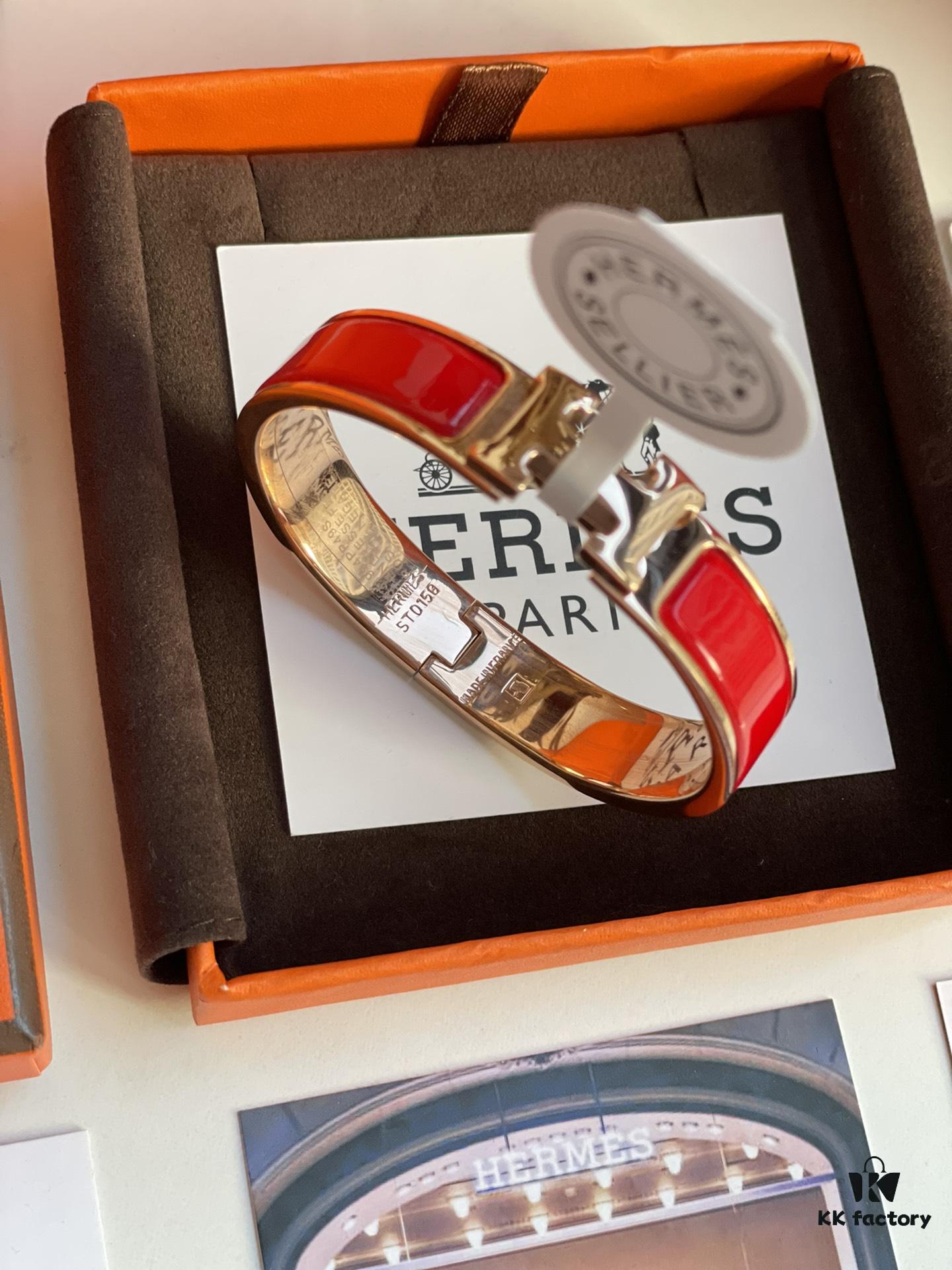 Hermes Overseas Points Member Gift | Pop H Collection ✨ Rose Gold Festive Red Bracelet