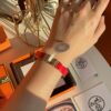 Hermes Overseas Points Member Gift | Pop H Collection ✨ Rose Gold Festive Red Bracelet