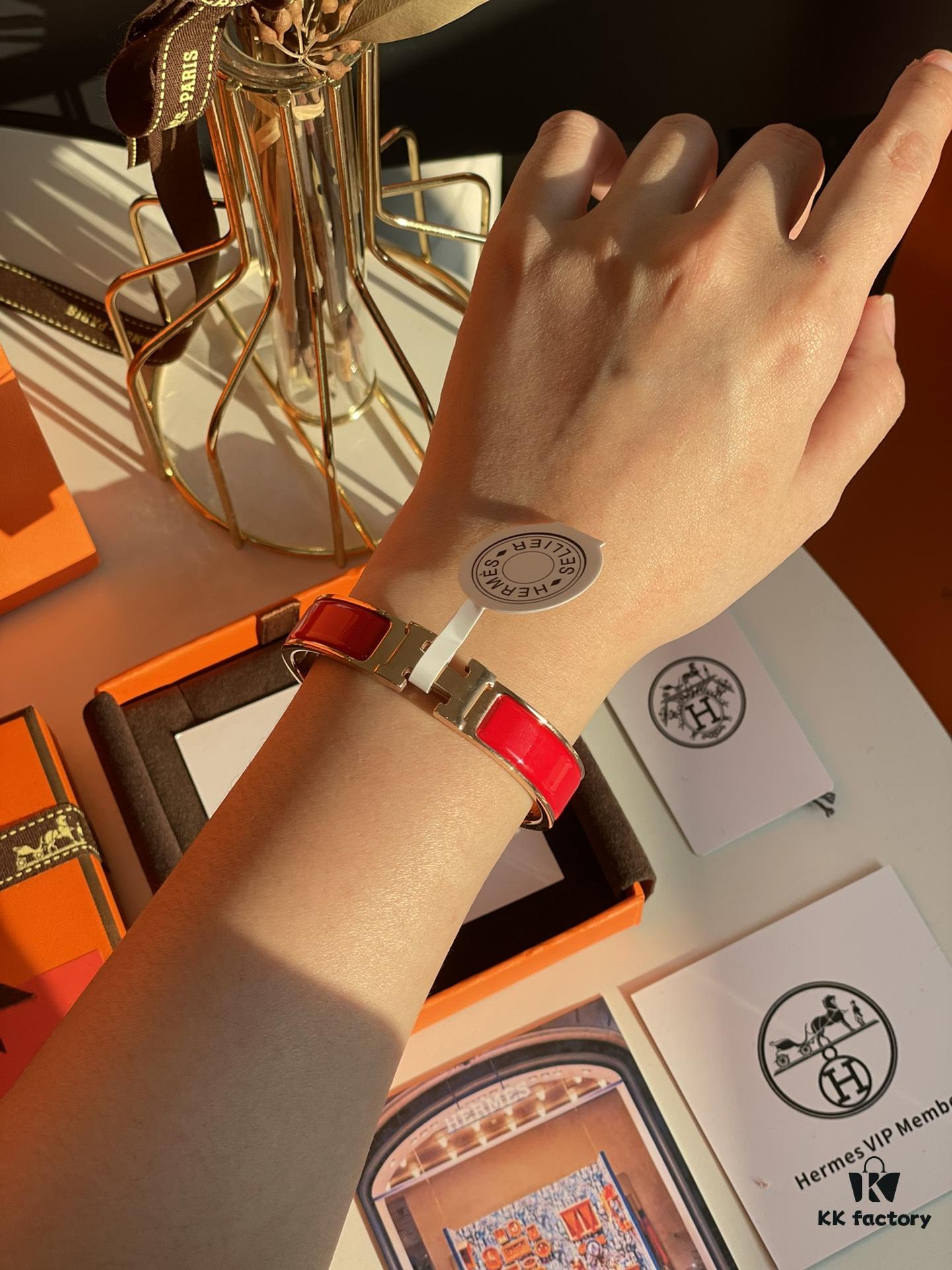Hermes Overseas Points Member Gift | Pop H Collection ✨ Rose Gold Festive Red Bracelet