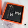 New Advanced Precision Edition Hermes Popular H Logo Full Diamond Necklace, High-Carbon Diamonds, 925 Sterling Silver Gold Plated with K-Gold Texture