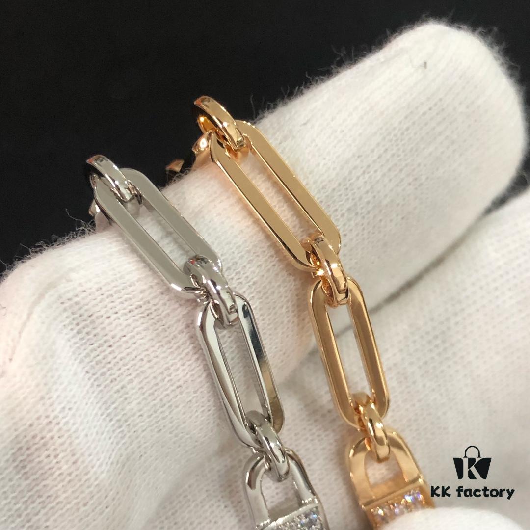 Hermes New Kelly Chaine Square Openwork Bracelet