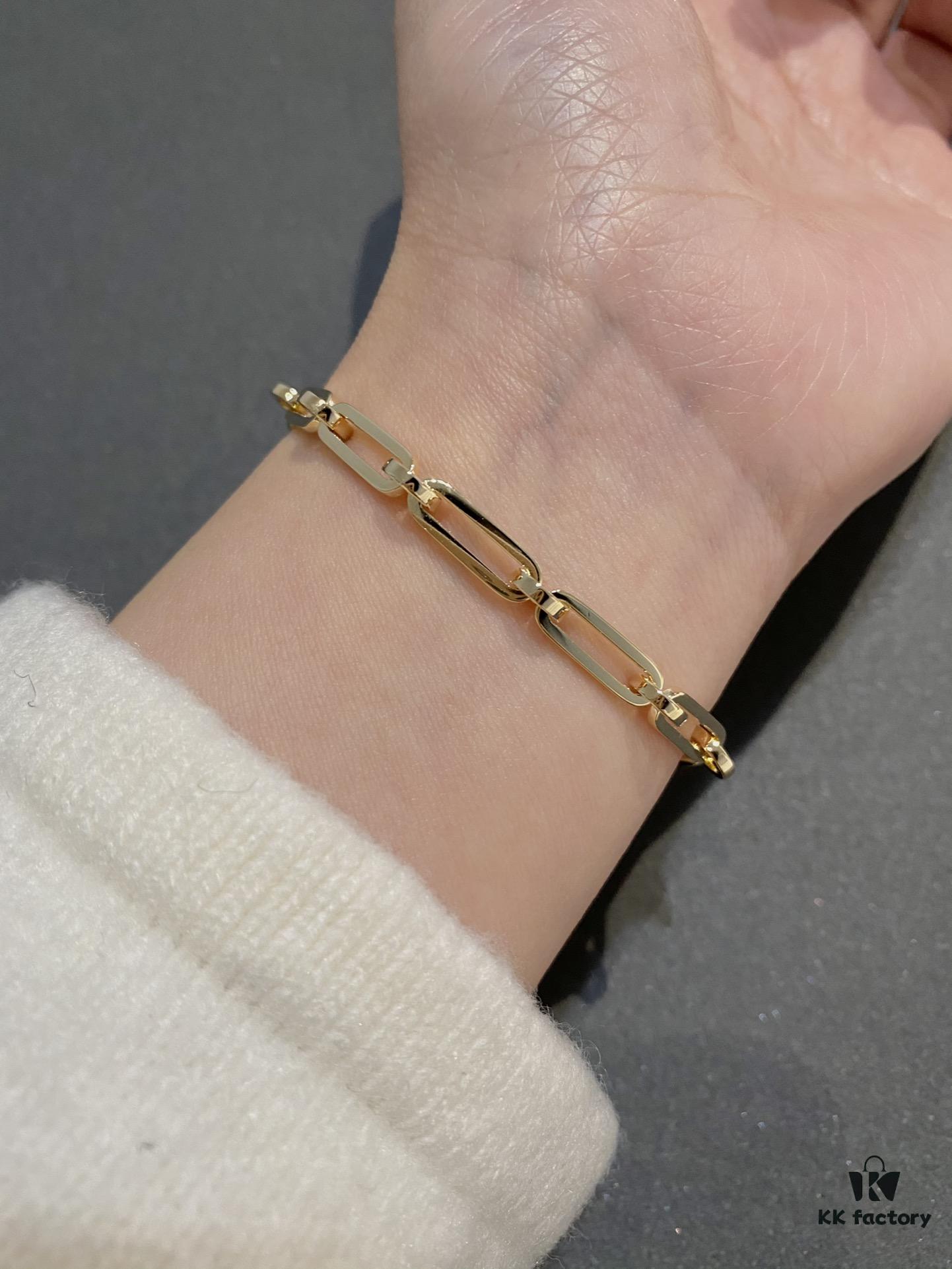 Hermes New Kelly Chaine Square Openwork Bracelet