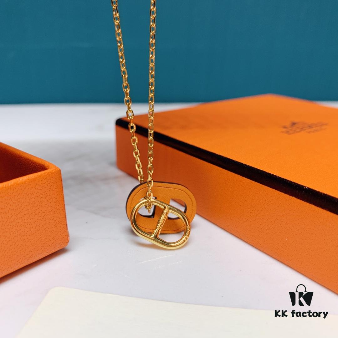 Hermes New Arrival Pig Nose O'maillon Series Necklace