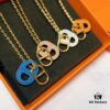 Hermes New Arrival Pig Nose O'maillon Series Necklace