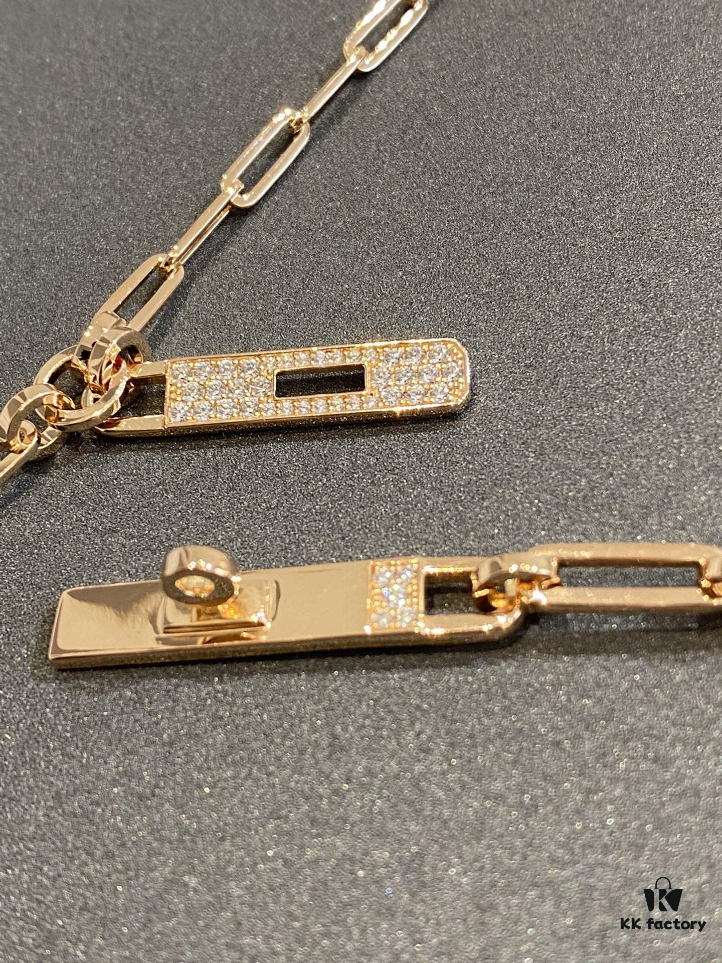 Authentic Hermes Kelly Chaine Necklace, Heavy Craft Series, Limited Stock Available