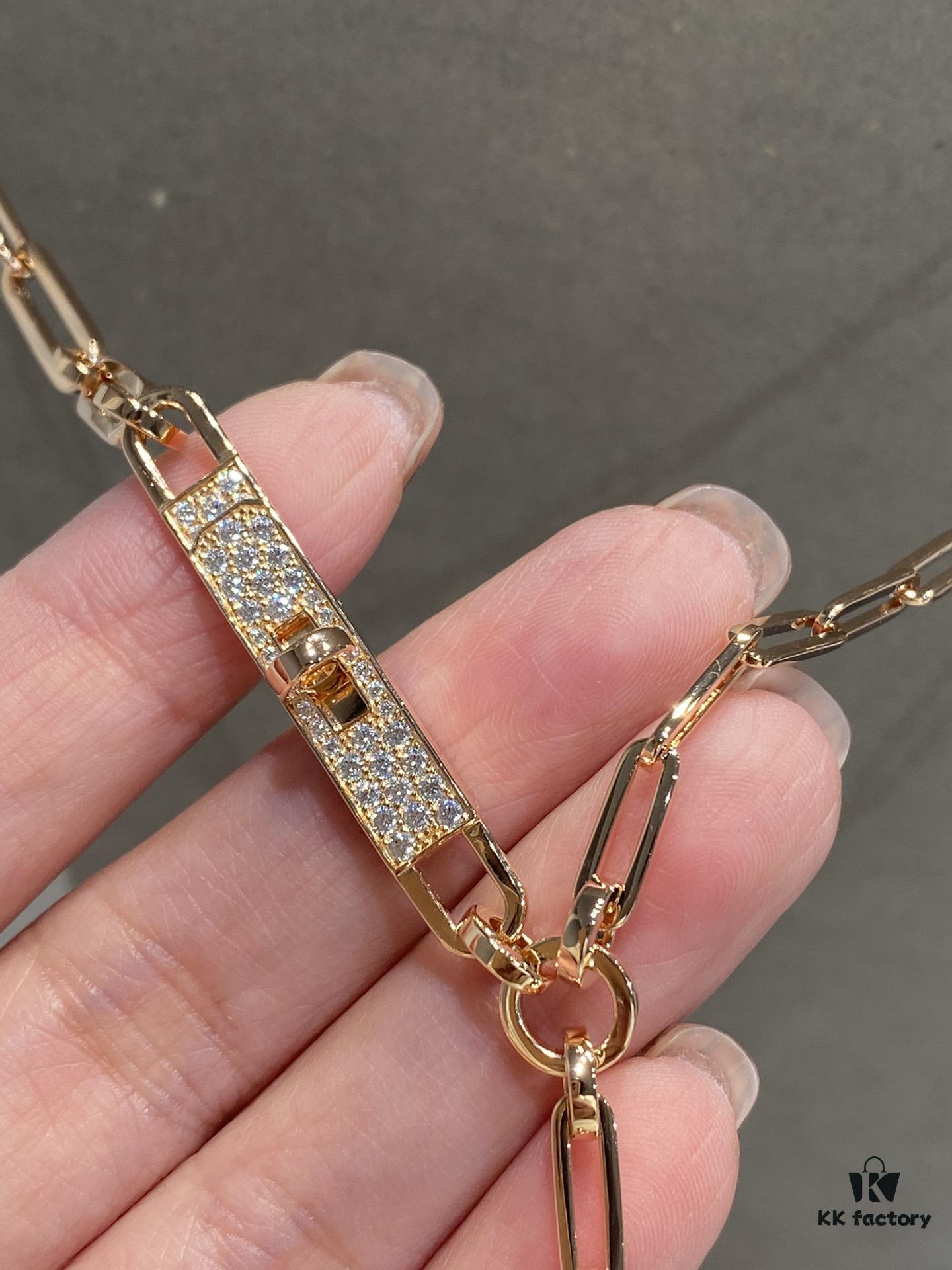 Authentic Hermes Kelly Chaine Necklace, Heavy Craft Series, Limited Stock Available