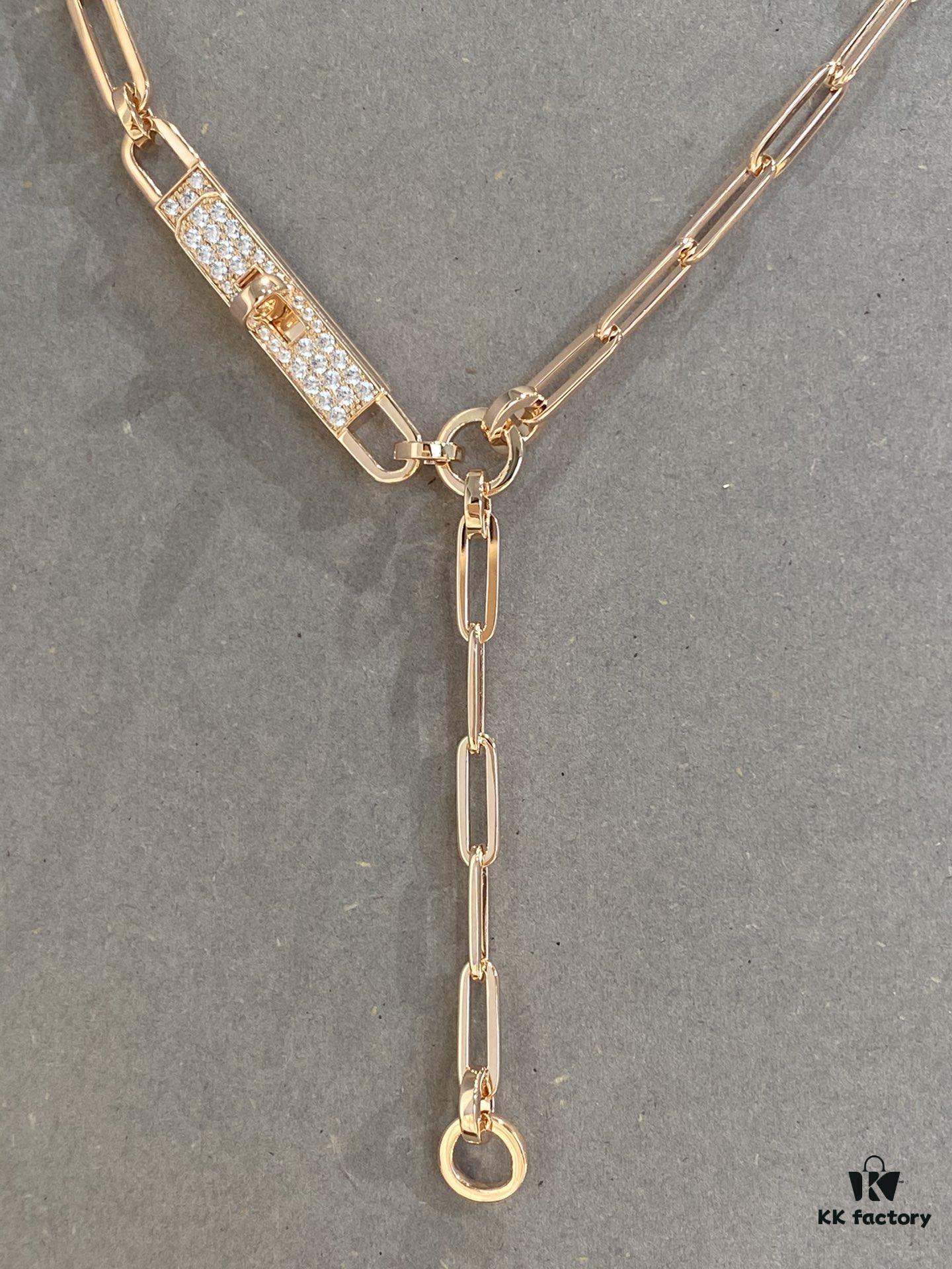 Authentic Hermes Kelly Chaine Necklace, Heavy Craft Series, Limited Stock Available