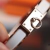 New Arrival Hermes-Inspired Enamel Bangle Bracelet with H Lock Clasp