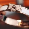 New Arrival Hermes-Inspired Enamel Bangle Bracelet with H Lock Clasp