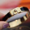 New Arrival Hermes-Inspired Enamel Bracelet with H Lock Closure