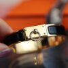 New Arrival Hermes-Inspired Enamel Bracelet with H Lock Closure