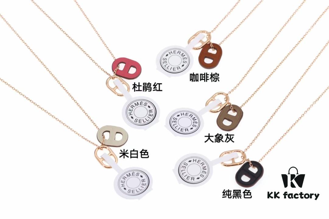 New Arrival💗 Hermès Porcelain Necklace O'maillon Collar, Counter Color Duplication, Five Colors Available