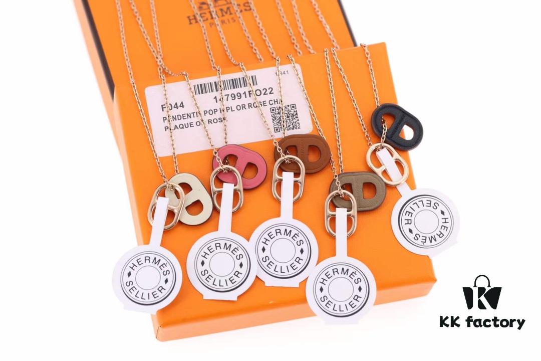 New Arrival💗 Hermès Porcelain Necklace O'maillon Collar, Counter Color Duplication, Five Colors Available