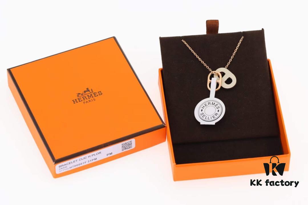 New Arrival💗 Hermès Porcelain Necklace O'maillon Collar, Counter Color Duplication, Five Colors Available