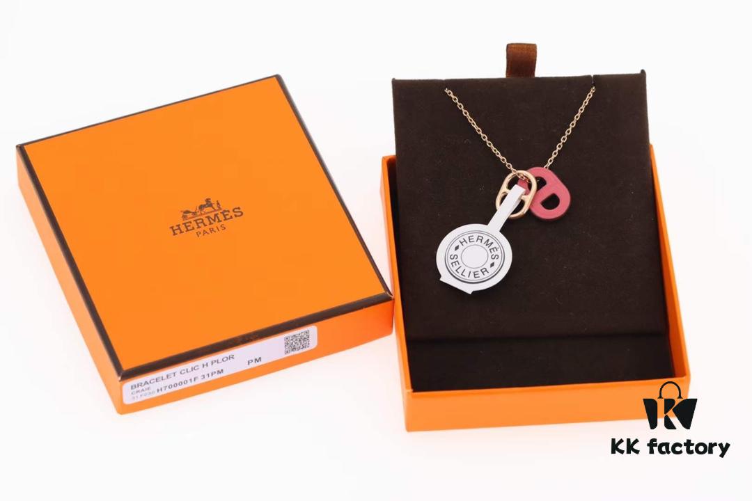 New Arrival💗 Hermès Porcelain Necklace O'maillon Collar, Counter Color Duplication, Five Colors Available