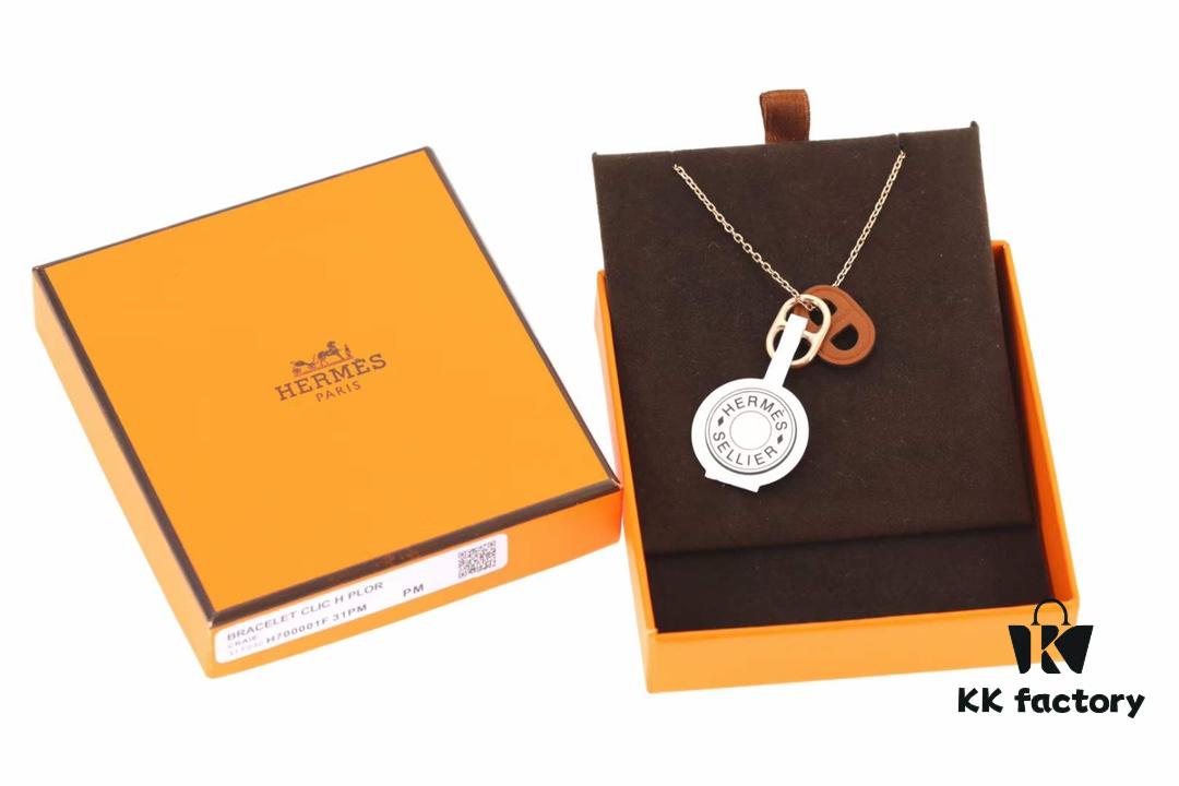 New Arrival💗 Hermès Porcelain Necklace O'maillon Collar, Counter Color Duplication, Five Colors Available