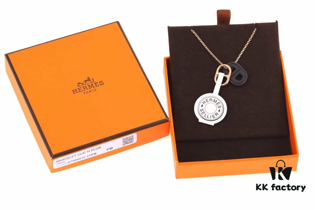 New Arrival💗 Hermès Porcelain Necklace O'maillon Collar, Counter Color Duplication, Five Colors Available