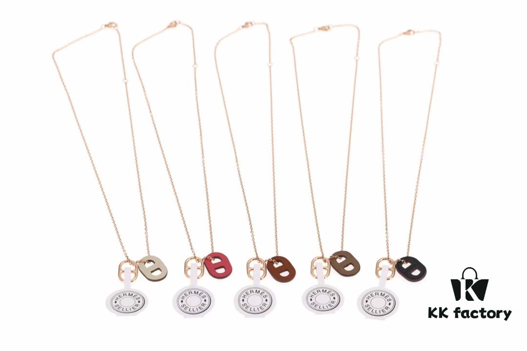 New Arrival💗 Hermès Porcelain Necklace O'maillon Collar, Counter Color Duplication, Five Colors Available