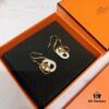 Hermes New Pig Nose O'maillon Series Earrings (Klein Blue/White/Orange/Khaki) Four Colors Available