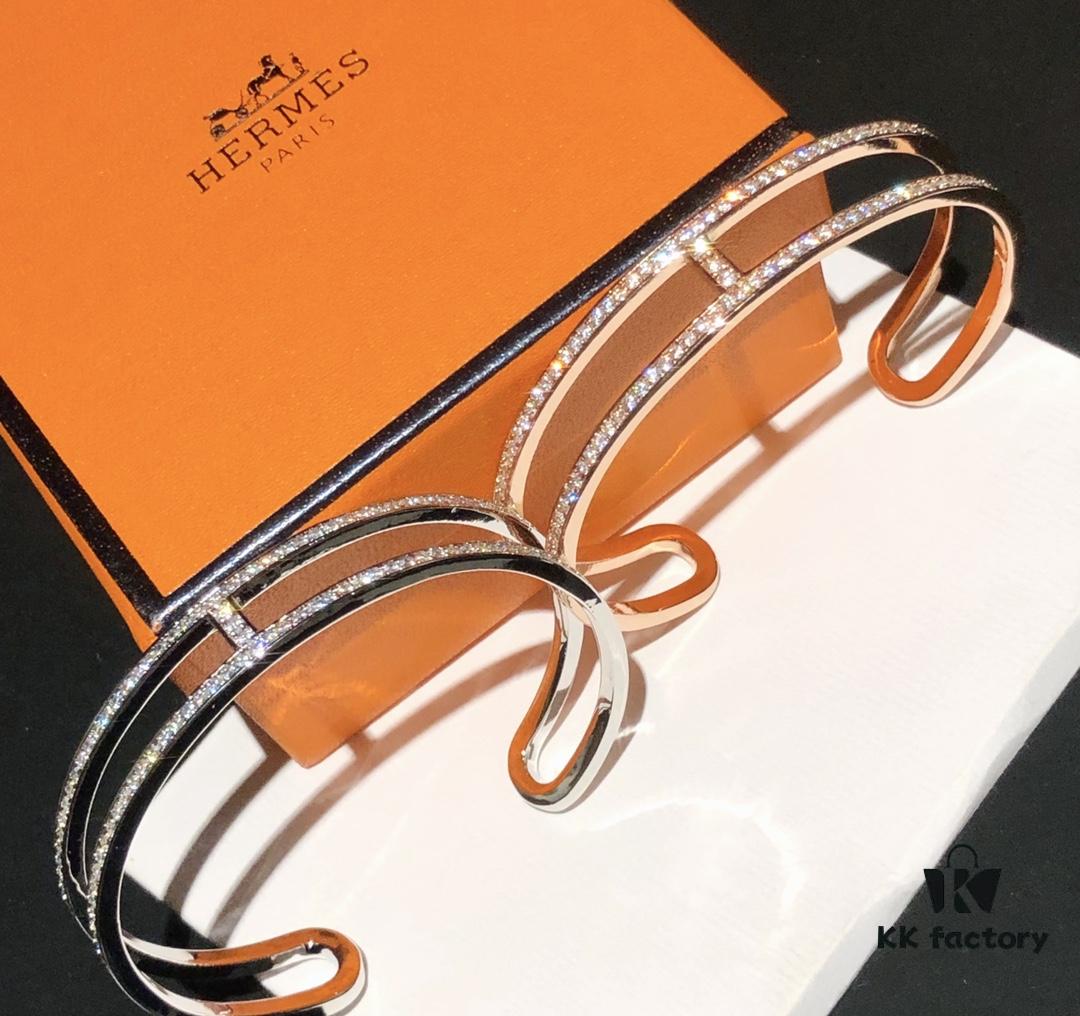 Hermès Full Diamond H Bracelet