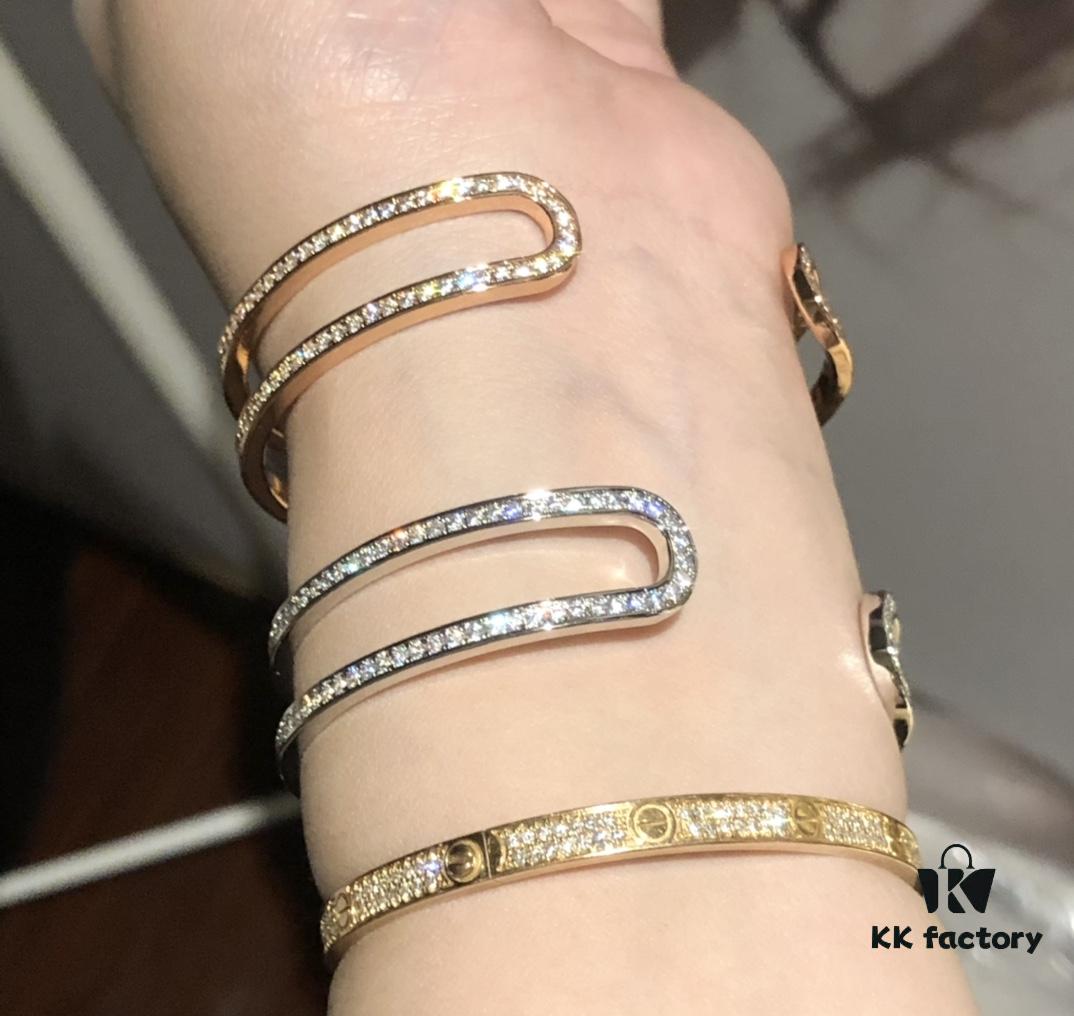 Hermès Full Diamond H Bracelet