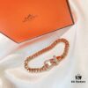 Hermes 2021 New Half-Pave Luxury Bracelet - Premium Custom Design with Imported V-Gold Plating and Micro-Paved High-Carbon Diamonds, Platinum and Rose Gold Options